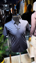 Imperial Elegance Shirt & Trousers Set – Steel Grey