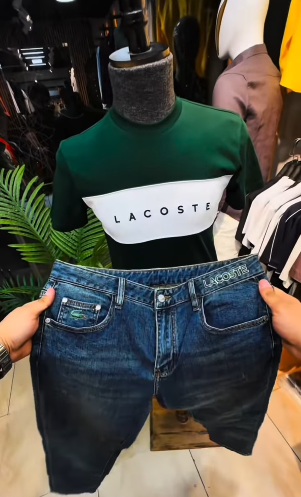 Sport Luxe Denim Set – Forest Green