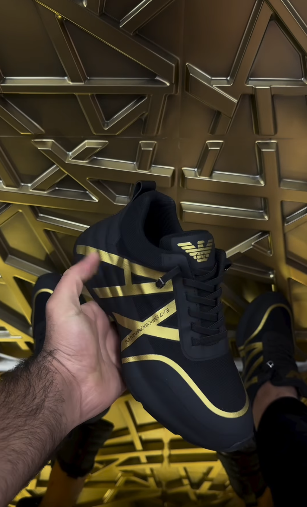 Imperial Velocity Sneakers – Black & Gold