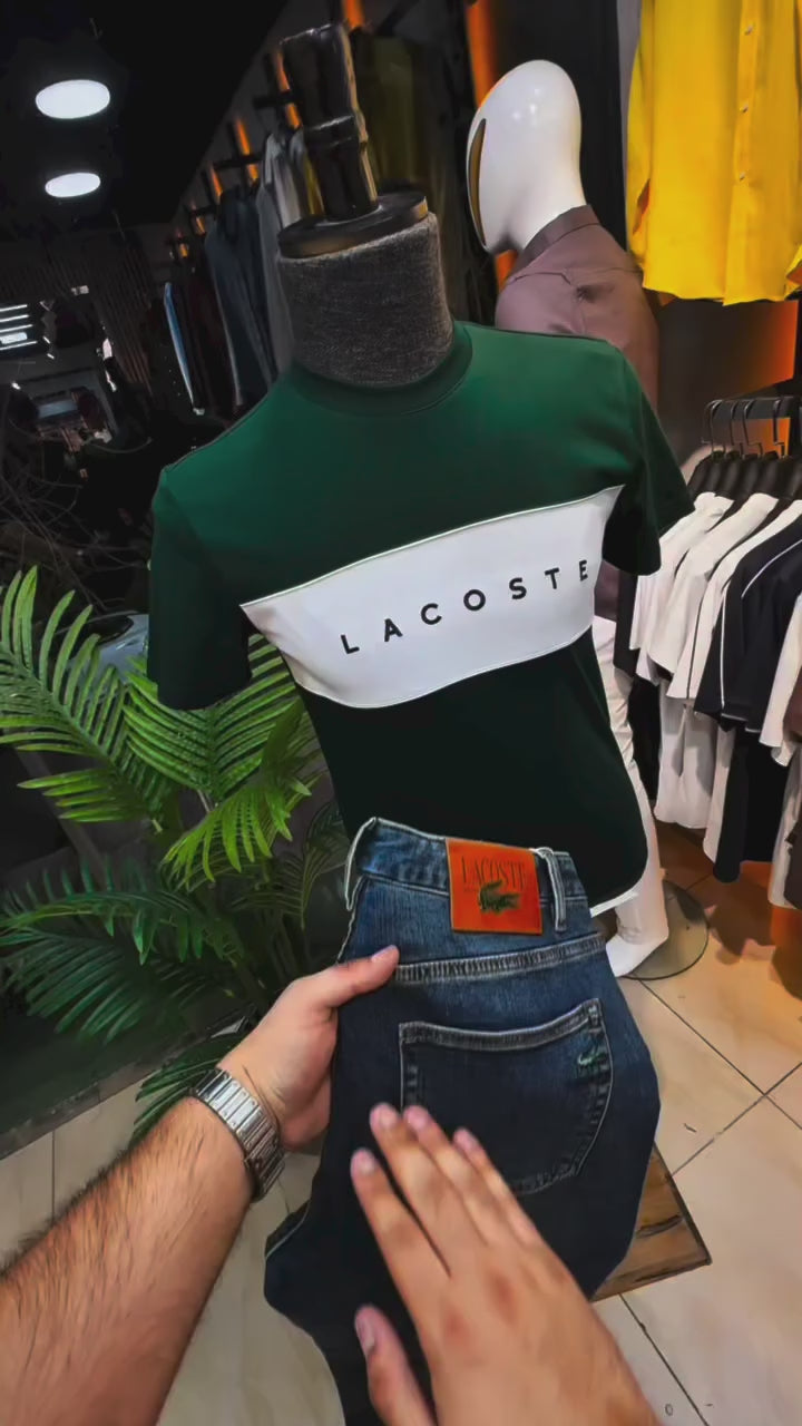Sport Luxe Denim Set – Forest Green