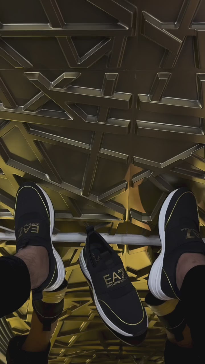 Imperial Velocity Sneakers – Black & Gold